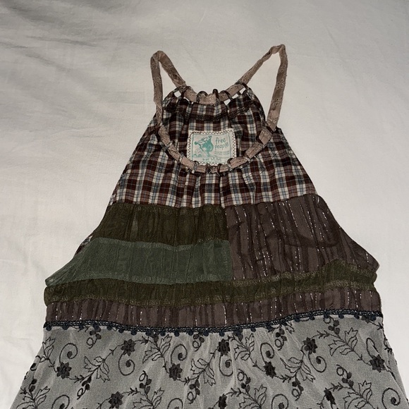 Free people patchwork halter tank - Picture 2 of 5
